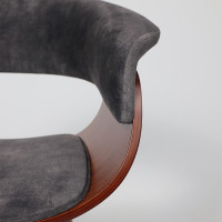 Кресло Akshome MODY (Моди) велюр темно-серый Fabb 16/орех купить в Минске