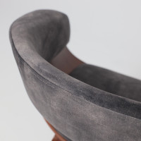 Кресло Akshome MODY (Моди) велюр темно-серый Fabb 16/орех купить в Минске