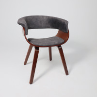 Кресло Akshome MODY (Моди) велюр темно-серый Fabb 16/орех купить в Минске