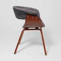 Кресло Akshome MODY (Моди) велюр темно-серый Fabb 16/орех купить в Минске