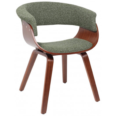 Кресло Akshome MODY (Моди) букле зеленый Lisa 356/орех