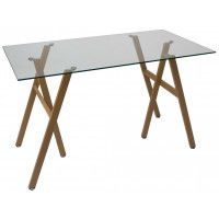 Стол письменный NEPHRITE стекло/дуб Стол письменный NEPHRITE стекло/дуб