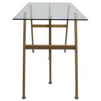 Стол письменный NEPHRITE стекло/дуб купить в Минске