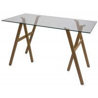 Стол письменный NEPHRITE стекло/дуб купить в Минске