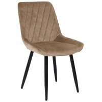 Стул AksHome NIKA (Ника) бежевый велюр HLR-08/черный