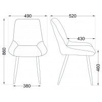 Стул AksHome NIKA (Ника) бежевый велюр HLR-08/черный купить в Минске