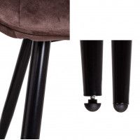 Стул AksHome NIKA (Ника) коричневый велюр HLR-49/черный купить в Минске Стул AksHome NIKA (Ника) коричневый велюр HLR-49/черный купить в Минске