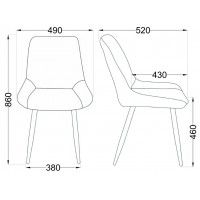Стул AksHome NIKA (Ника) коричневый велюр HLR-49/черный купить в Минске Стул AksHome NIKA (Ника) коричневый велюр HLR-49/черный купить в Минске