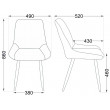 Стул AksHome NIKA (Ника) светло-серый велюр HLR-20/черный купить в Минске