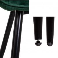 Стул AksHome NIKA (Ника) темно-зеленый велюр HLR-57/черный купить в Минске