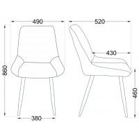 Стул AksHome NIKA (Ника) темно-зеленый велюр HLR-57/черный купить в Минске
