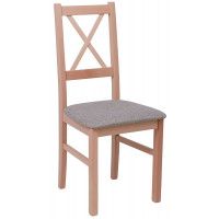 Стул NILO 10 (Нило) серо-бежевая ткань 5В/бук