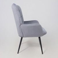 Кресло AksHome ODA серый велюр HCJ-40/черный купить в Минске