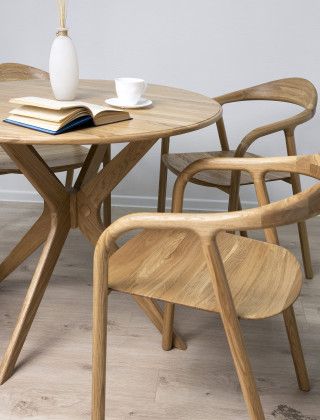 Стол ОЛДЕН d950*760 (001Д) дуб натуральный/покрытие бесцветное купить в Минске