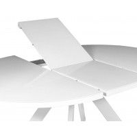 Стол Oliver раздвижной обеденный, D120(160)*750, белый купить в Минске