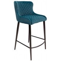 Стул полубарный ONORE (Оноре) бирюзовый велюр GRAND 678/черный