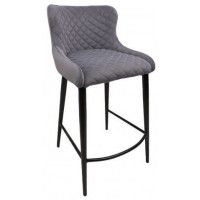 Стул полубарный ONORE (Оноре) серый велюр GRAND 965/черный