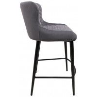 Стул полубарный ONORE (Оноре) серый велюр GRAND 965/черный купить в Минске