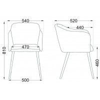 Кресло Akshome ORLY (Орли) бежевый велюр HLR08/черный купить в Минске