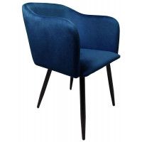 Кресло Akshome Orly (Орли) синий велюр HLR64/черный