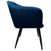 Кресло Akshome Orly (Орли) синий велюр HLR64/черный купить в Минске