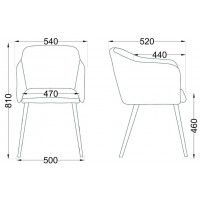 Кресло Akshome ORLY (Орли) темно-серый велюр HLR21/черный купить в Минске