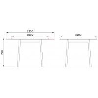 Стол OSLO 4 (Осло) 100(130)*100*75, белый/бук купить в Минске Стол OSLO 4 (Осло) 100(130)*100*75, белый/бук купить в Минске