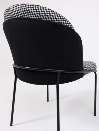 Кресло AksHome OSWALD (Освальд) черный велюр HLR-66/гусиная лапка/черный