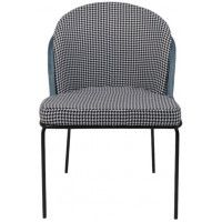 Кресло AksHome OSWALD (Освальд) лазурно-серый велюр HLR-61/гусиная лапка/черный купить в Минске