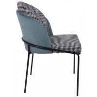 Кресло AksHome OSWALD (Освальд) лазурно-серый велюр HLR-61/гусиная лапка/черный купить в Минске