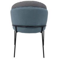 Кресло AksHome OSWALD (Освальд) лазурно-серый велюр HLR-61/гусиная лапка/черный купить в Минске