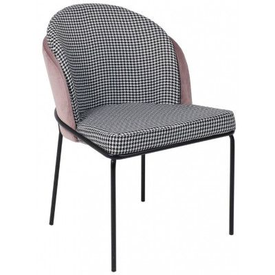 Кресло AksHome OSWALD (Освальд) пыльная роза велюр HLR-25/гусиная лапка/черный купить в Минске