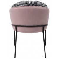 Кресло AksHome OSWALD (Освальд) пыльная роза велюр HLR-25/гусиная лапка/черный купить в Минске