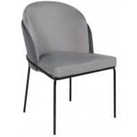 Кресло AksHome OSWALD (Освальд) серый велюр HLR-21/светло-серый велюр HLR-19/черный