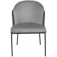 Кресло AksHome OSWALD (Освальд) серый велюр HLR-21/светло-серый велюр HLR-19/черный купить в Минске