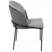 Кресло AksHome OSWALD (Освальд) серый велюр HLR-21/светло-серый велюр HLR-19/черный купить в Минске