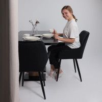 Стул AksHome PABLO (Пабло) черный велюр HLR-66/черный купить в Минске