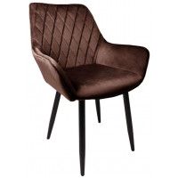 Стул AksHome PABLO (Пабло) коричневый велюр HLR-49/черный