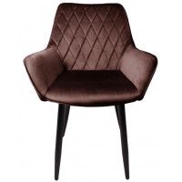 Стул AksHome PABLO (Пабло) коричневый велюр HLR-49/черный купить в Минске Стул AksHome PABLO (Пабло) коричневый велюр HLR-49/черный купить в Минске