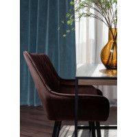 Стул AksHome PABLO (Пабло) коричневый велюр HLR-49/черный купить в Минске Стул AksHome PABLO (Пабло) коричневый велюр HLR-49/черный купить в Минске