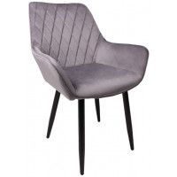 Стул AksHome PABLO (Пабло) светло-серый велюр HLR-20/черный Стул AksHome PABLO (Пабло) светло-серый велюр HLR-20/черный