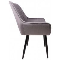 Стул AksHome PABLO (Пабло) светло-серый велюр HLR-20/черный купить в Минске
