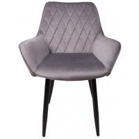 Стул AksHome PABLO (Пабло) светло-серый велюр HLR-20/черный купить в Минске