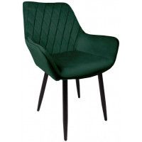 Стул AksHome PABLO (Пабло) темно-зеленый велюр HLR-57/черный