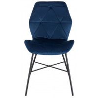 Стул AksHome PICO (Пико) синий велюр/черный купить в Минске