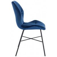 Стул AksHome PICO (Пико) синий велюр/черный купить в Минске