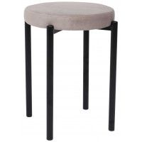 Табурет PLUTO (Плуто) темно-бежевый велюр HLR-09/черный
