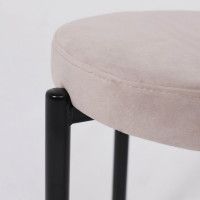 Табурет PLUTO (Плуто) темно-бежевый велюр HLR-09/черный купить в Минске