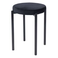 Табурет PLUTO (Плуто) черный велюр HLR-66/черный