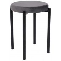 Табурет PLUTO (Плуто) темно-серый велюр HLR-21/черный